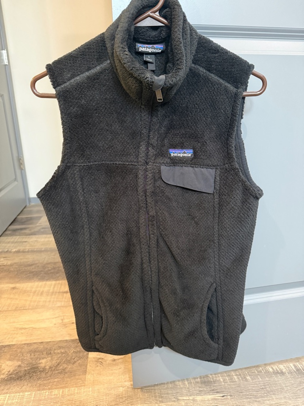 Patagonia Black Fleece Vest with Chest Pocket